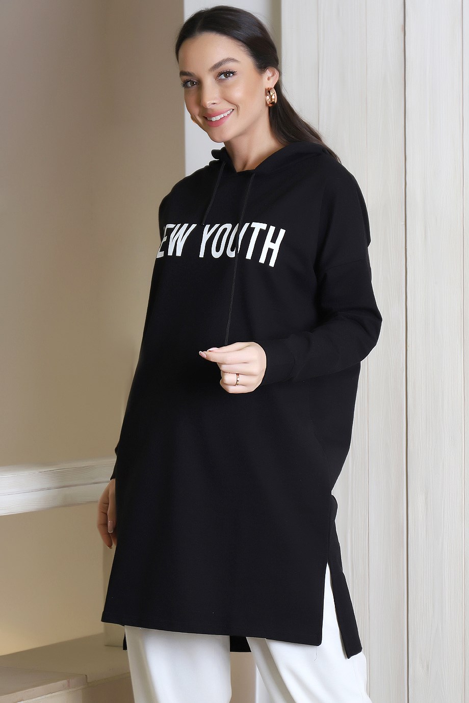 3284-2K3 ADYES SWEATSİYAH