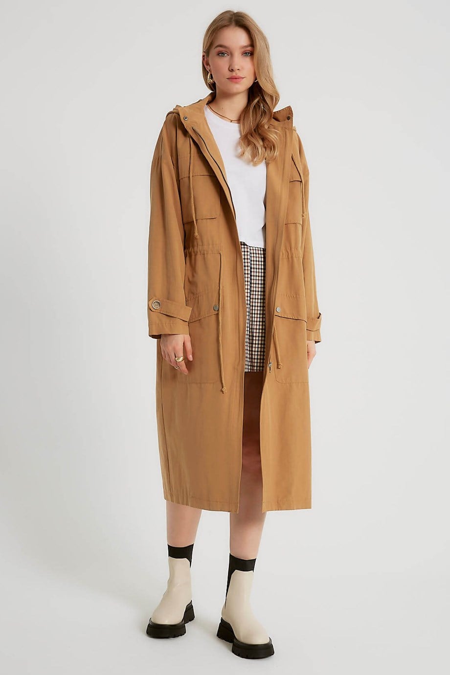 87048-2K3 ROBİN TRENCKOTCAMEL