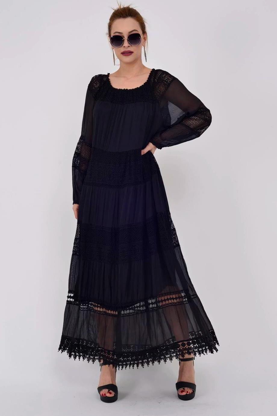 8923-2Y3 PARK MODA ELBİSESİYAH