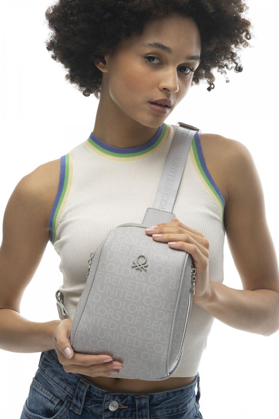 952-2Y3 BENETTON ÇANTAA.GRİ