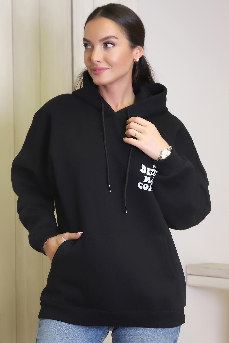ADYES3368-2K3 ADYES SWEATSİYAH