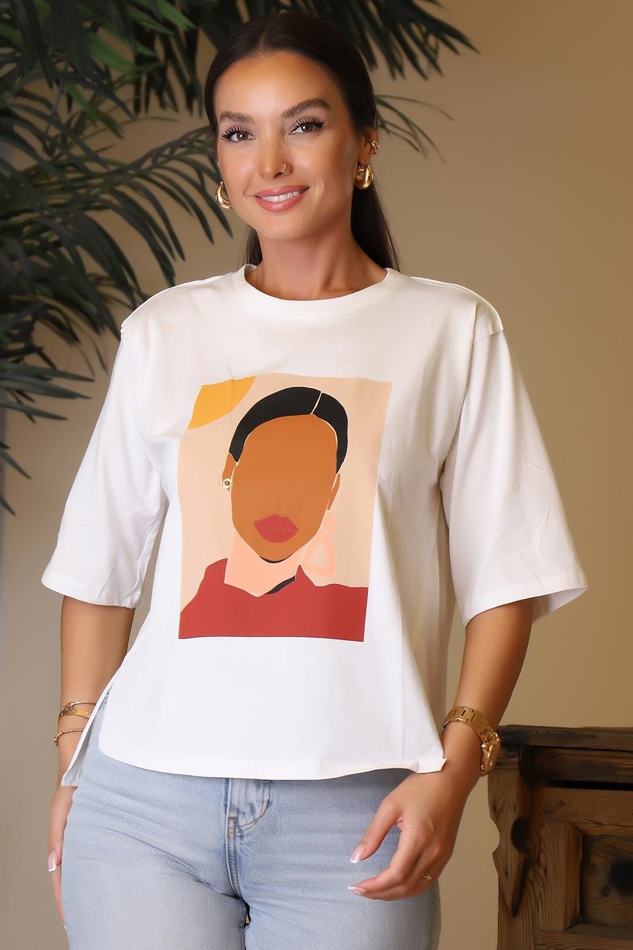 BEBE PLUS27853-2Y4 BEBE PLUS T-SHIRTEKRU