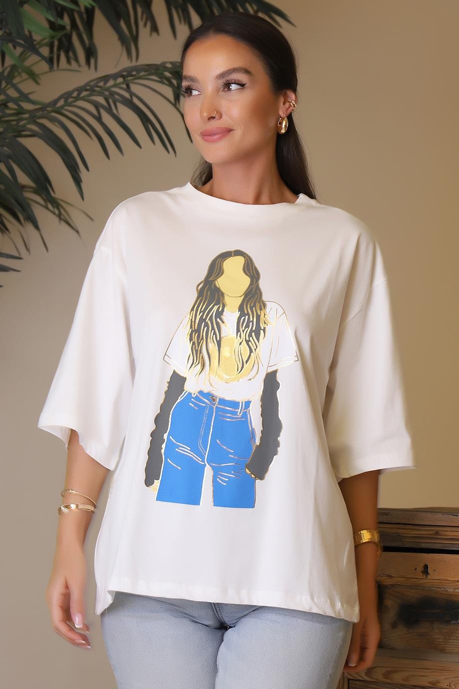 BEBE PLUS28603-2Y4 BEBE PLUS T-SHİRTEKRU