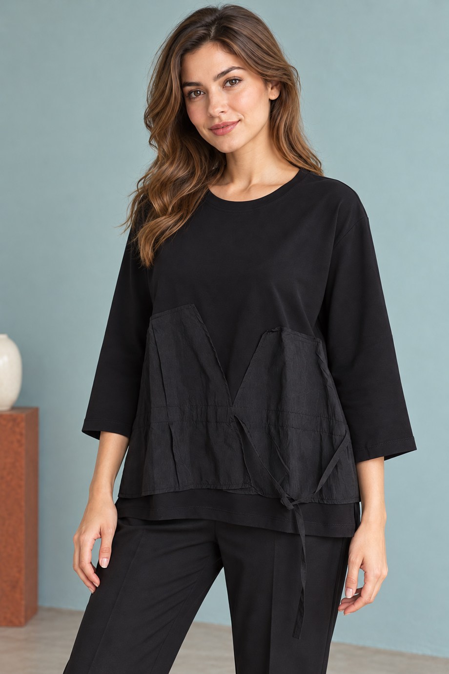 BEBE PLUS29025-2K7 BEBE PLUS BLUZ-SİYAH