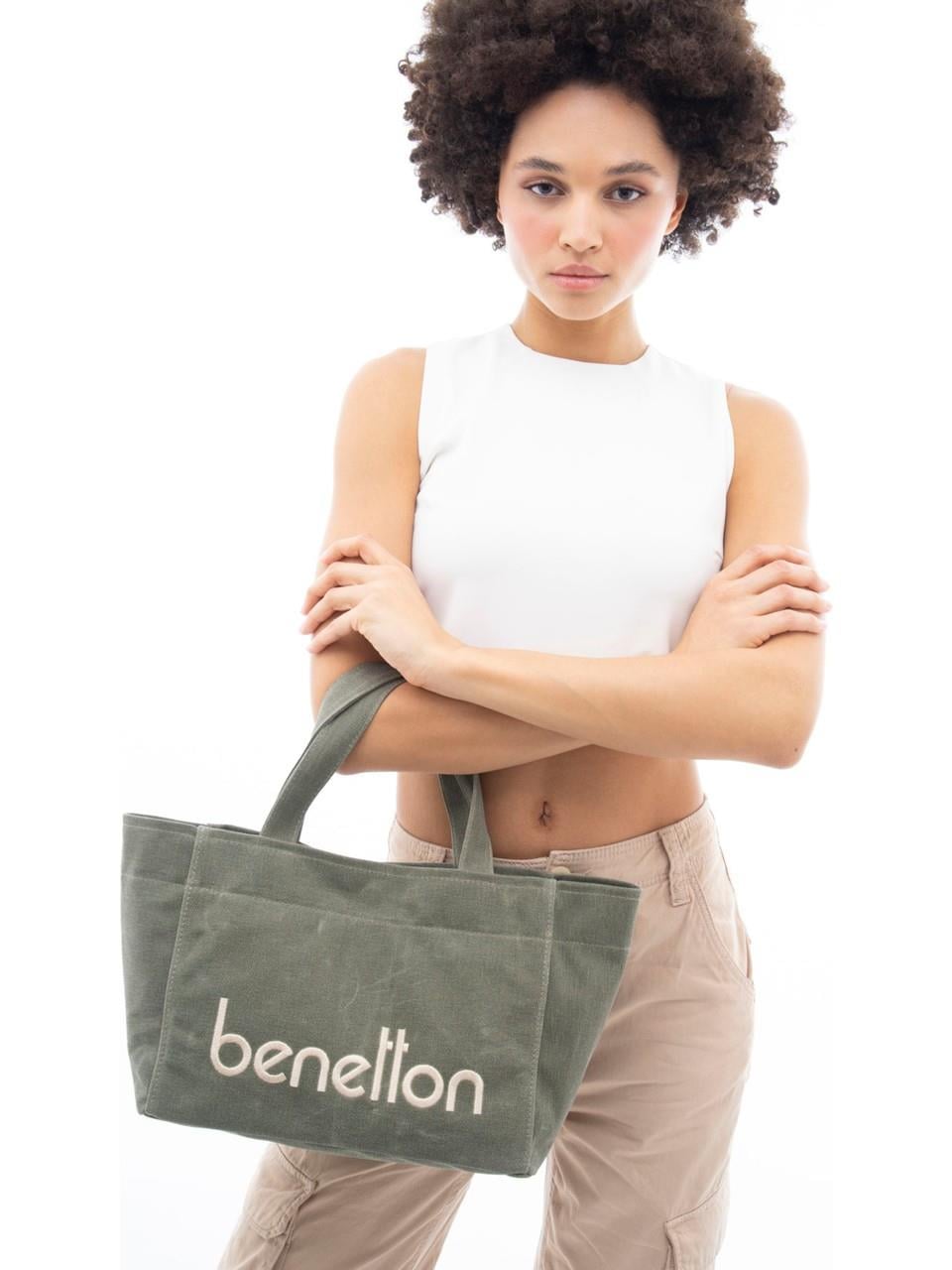 BENETTON-ST DERİ1102-2K6 BENETTON ÇANTAHAKİ