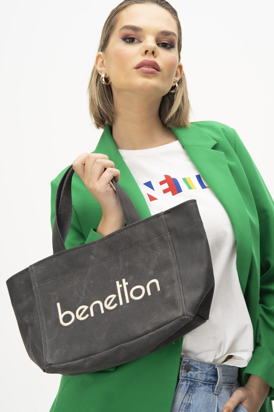 BENETTON-ST DERİ1102-2K7 BENETTON ÇANTA-SİYAH