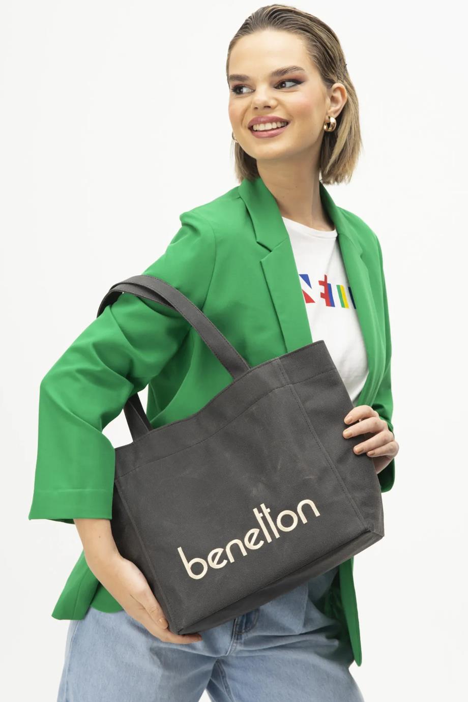 BENETTON-ST DERİ1163-2Y5 BENETTON ÇANTASİYAH