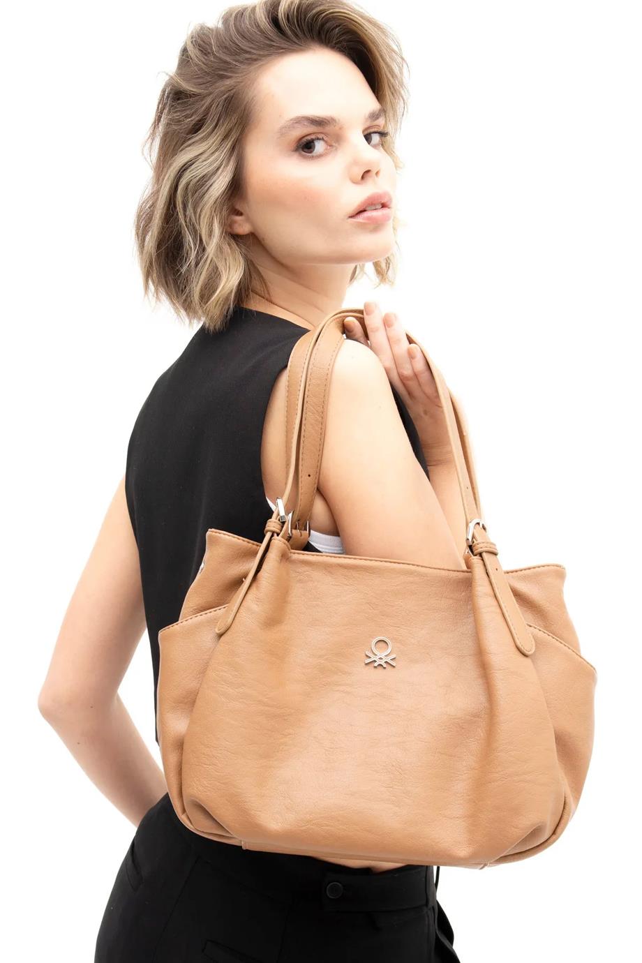 BENETTON-ST DERİ1229-2K5 BENETTON ÇANTACAMEL
