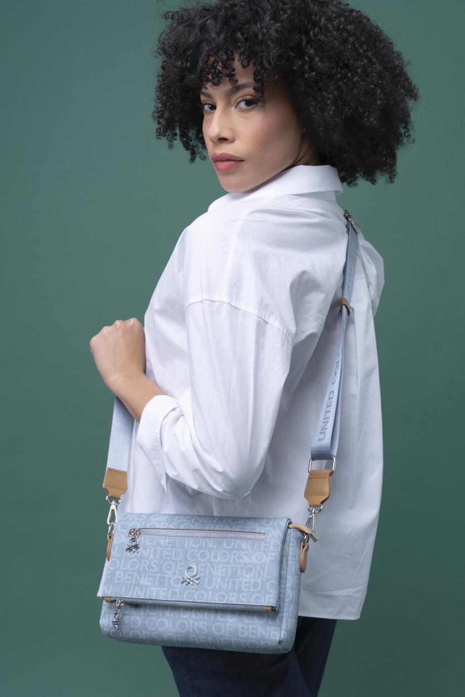 BENETTON-ST DERİ1282-2Y4 BENETTON ÇANTAMAVİ CAMEL
