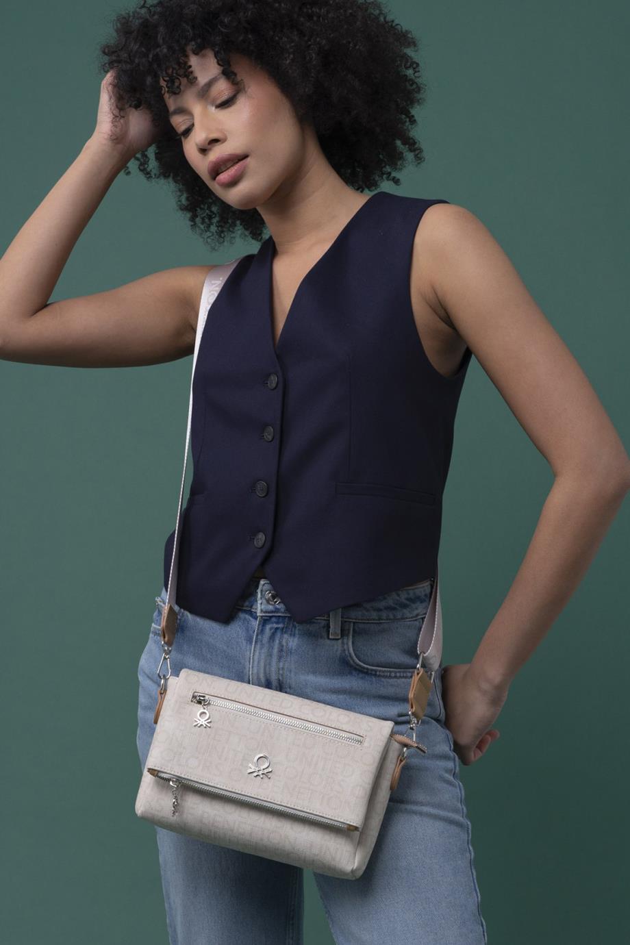 BENETTON-ST DERİ1282-2Y4 BENETTON ÇANTABEJ CAMEL