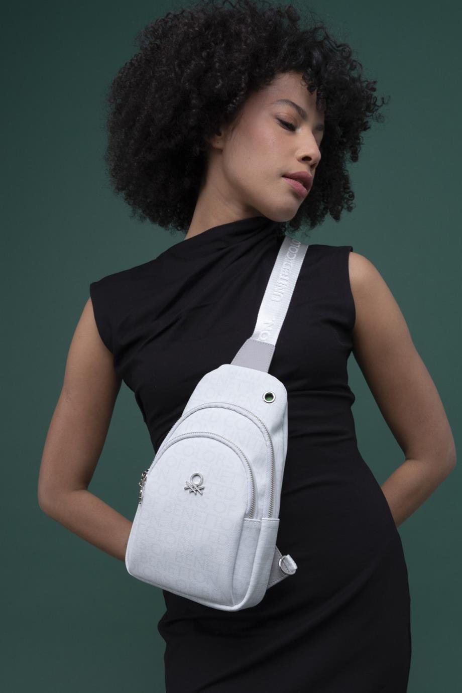 BENETTON-ST DERİ1286-2Y4 BENETTON ÇANTABEYAZ A.GRİ