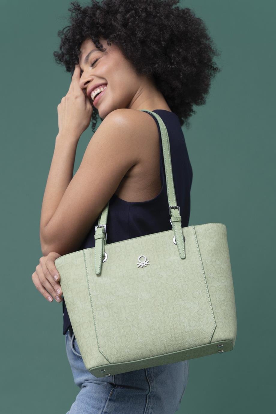 BENETTON-ST DERİ1297-2Y4 BENETTON ÇANTAYEŞİL