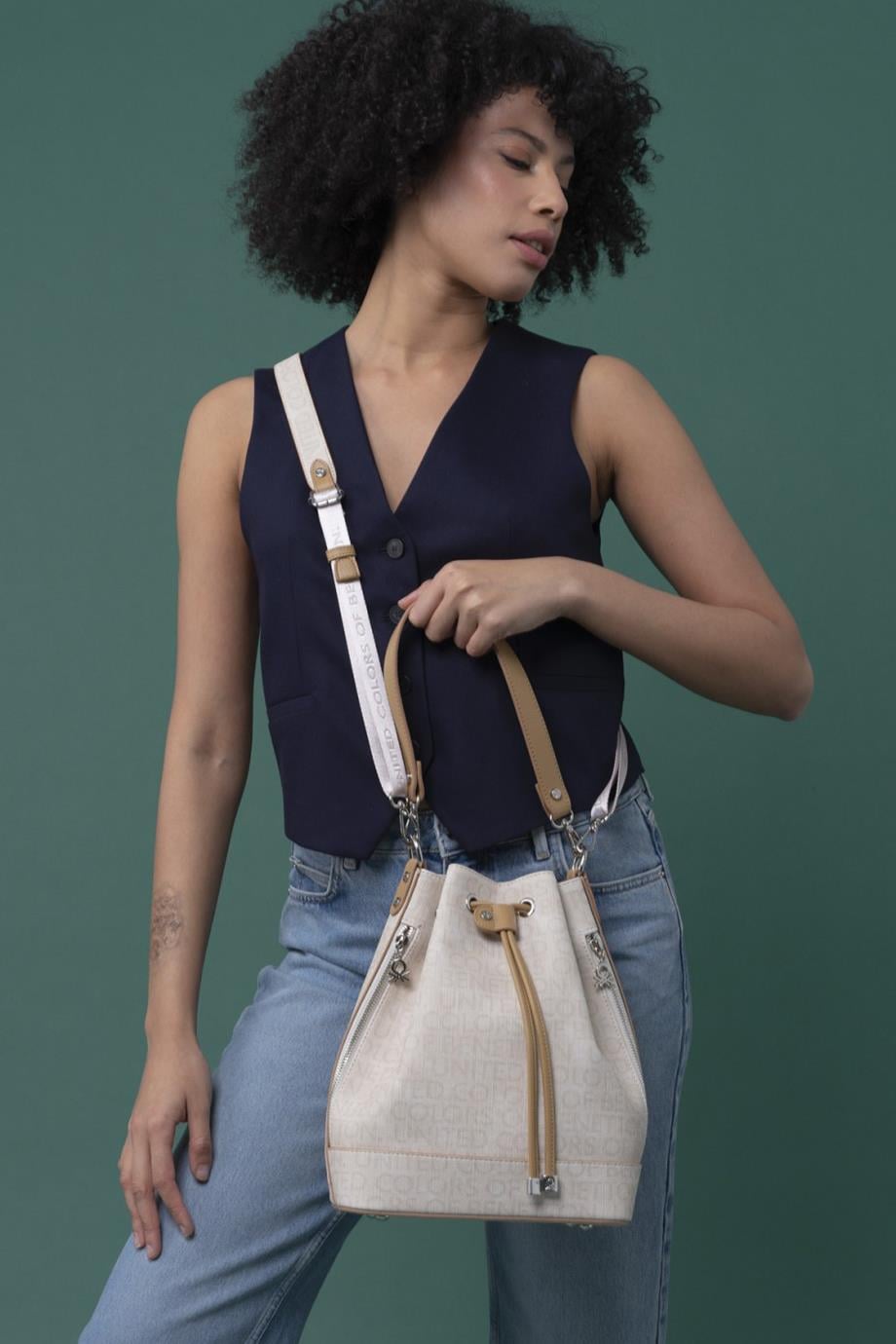 BENETTON-ST DERİ1313-2Y4 BENETTON ÇANTABEJ CAMEL