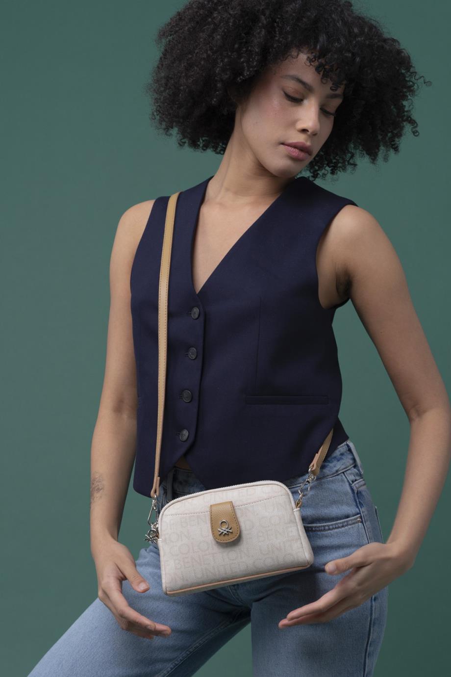 BENETTON-ST DERİ1320-2Y4 BENETTON ÇANTABEJ CAMEL