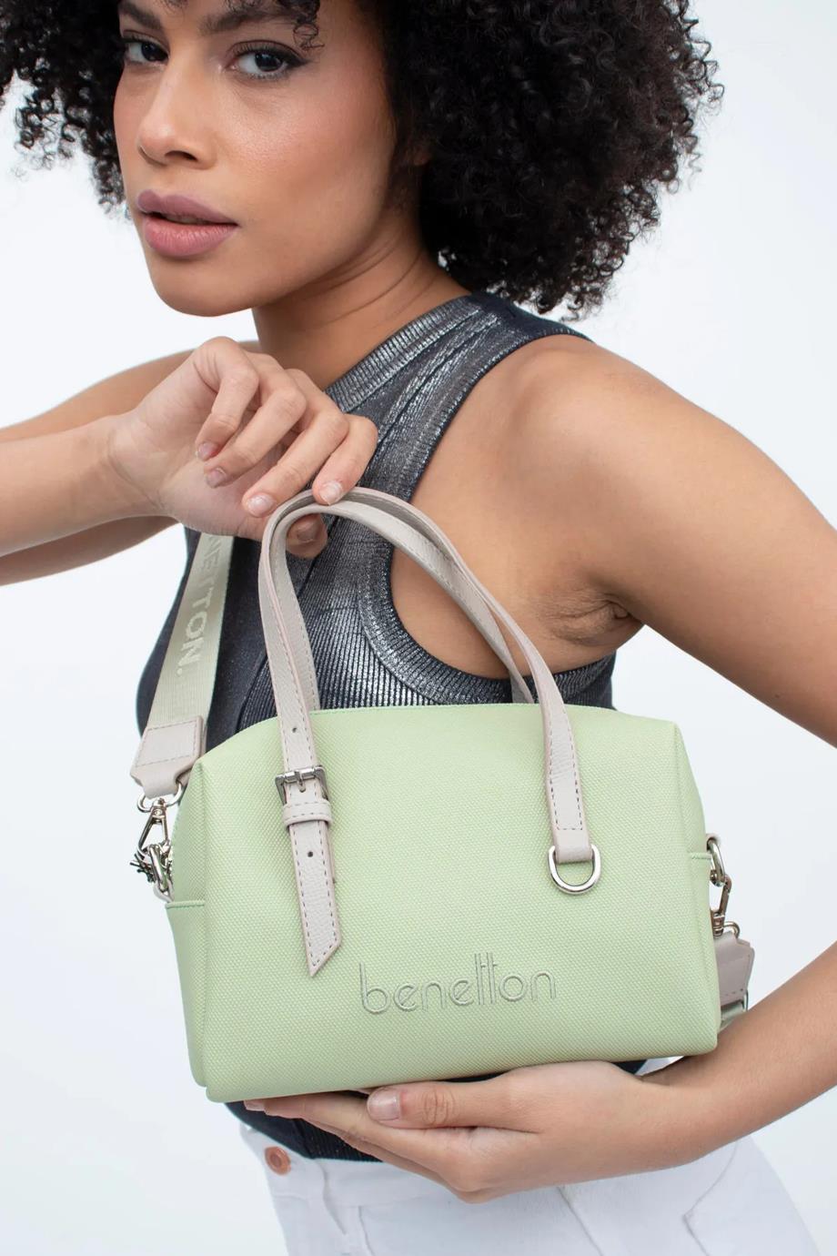 BENETTON-ST DERİ1362-2Y4 BENETTON ÇANTAYEŞİL TAŞ