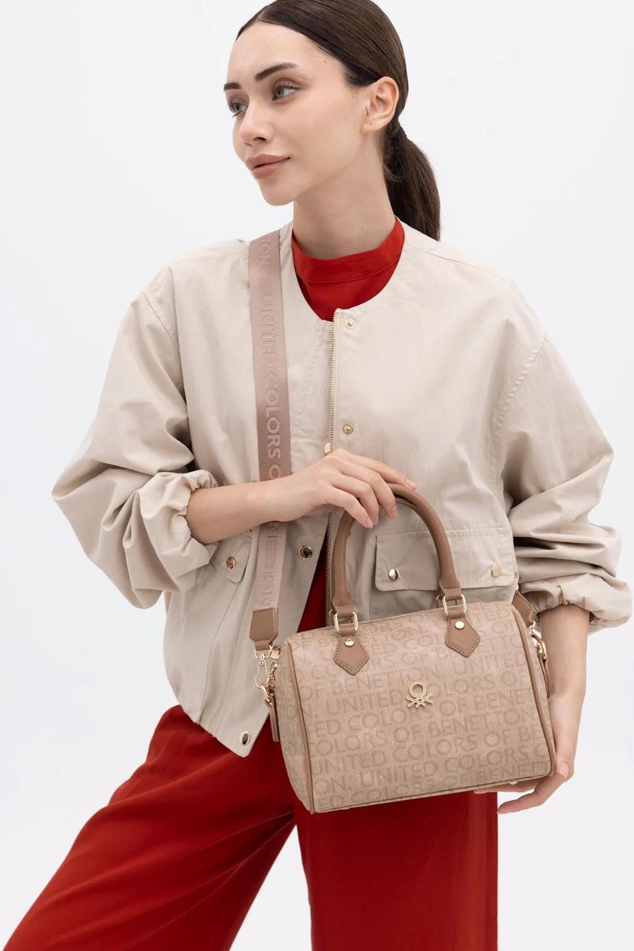 BENETTON-ST DERİ1383-2K5 BENETTON ÇANTACAMEL