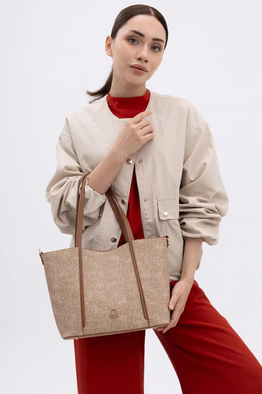 BENETTON-ST DERİ1391-2K5 BENETTON ÇANTACAMEL