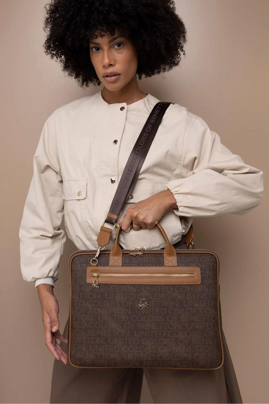 BENETTON-ST DERİ1393-2K5 BENETTON ÇANTAKAHVE TABA