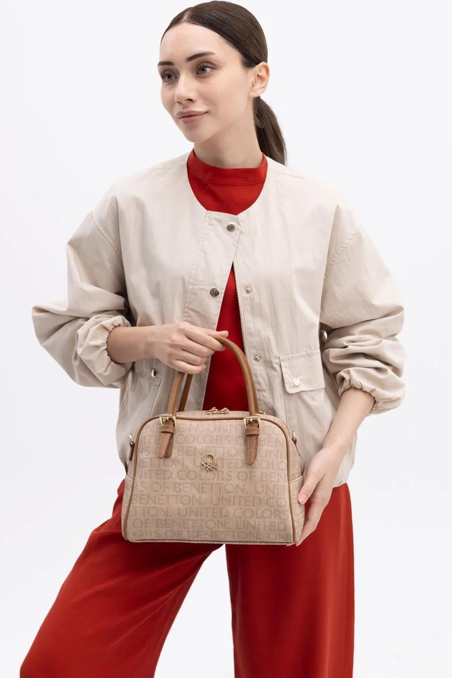 BENETTON-ST DERİ1395-2K5 BENETTON ÇANTACAMEL