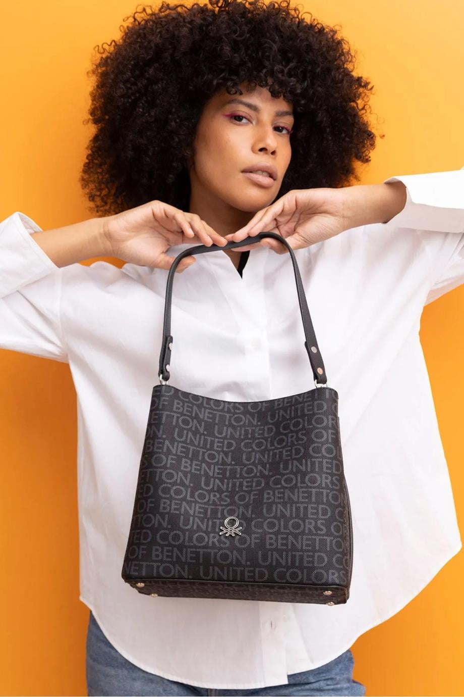 BENETTON-ST DERİ1401-2K5 BENETTON ÇANTASİYAH