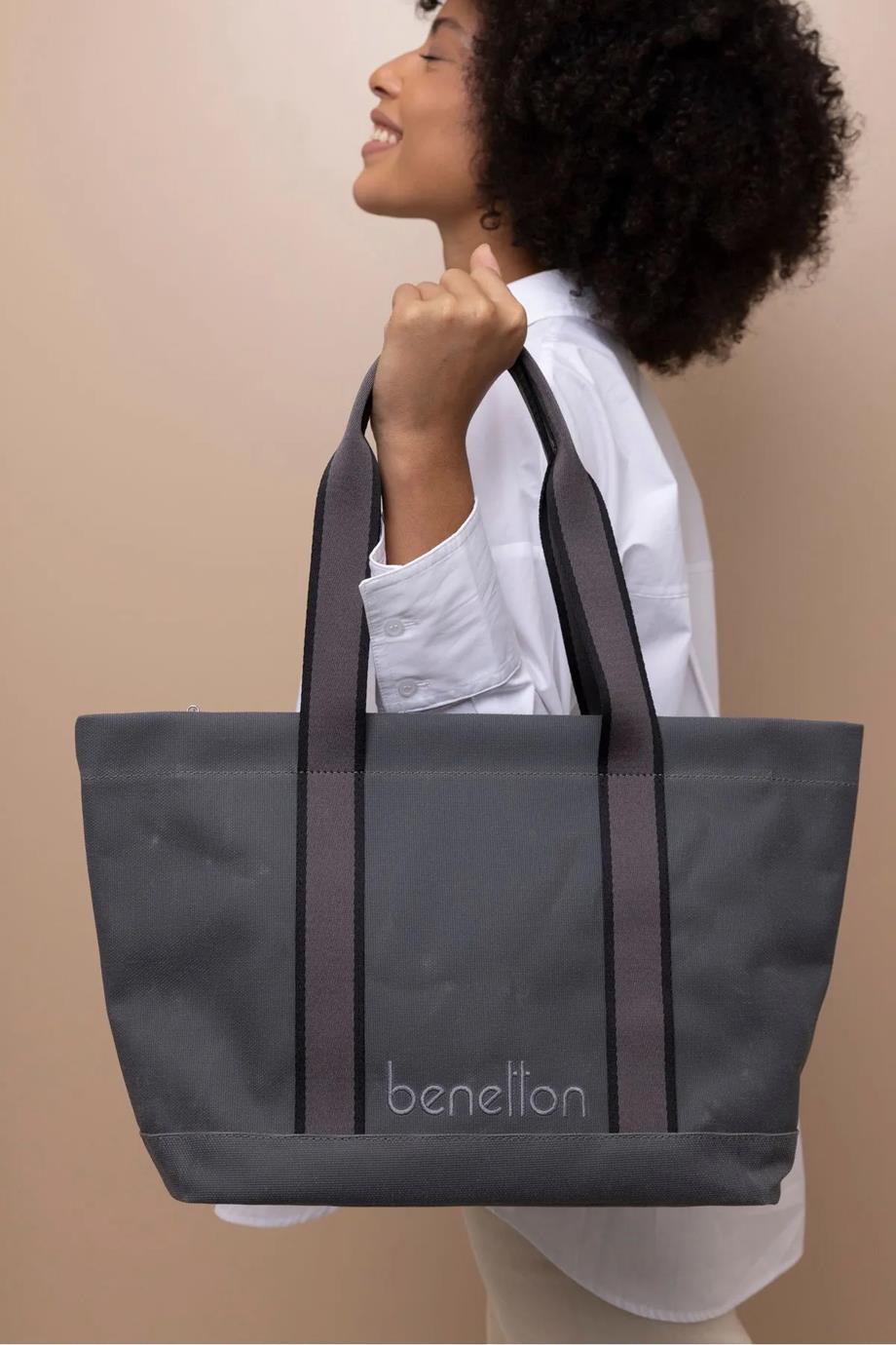 BENETTON-ST DERİ1411-2K5 BENETTON ÇANTAGRİ