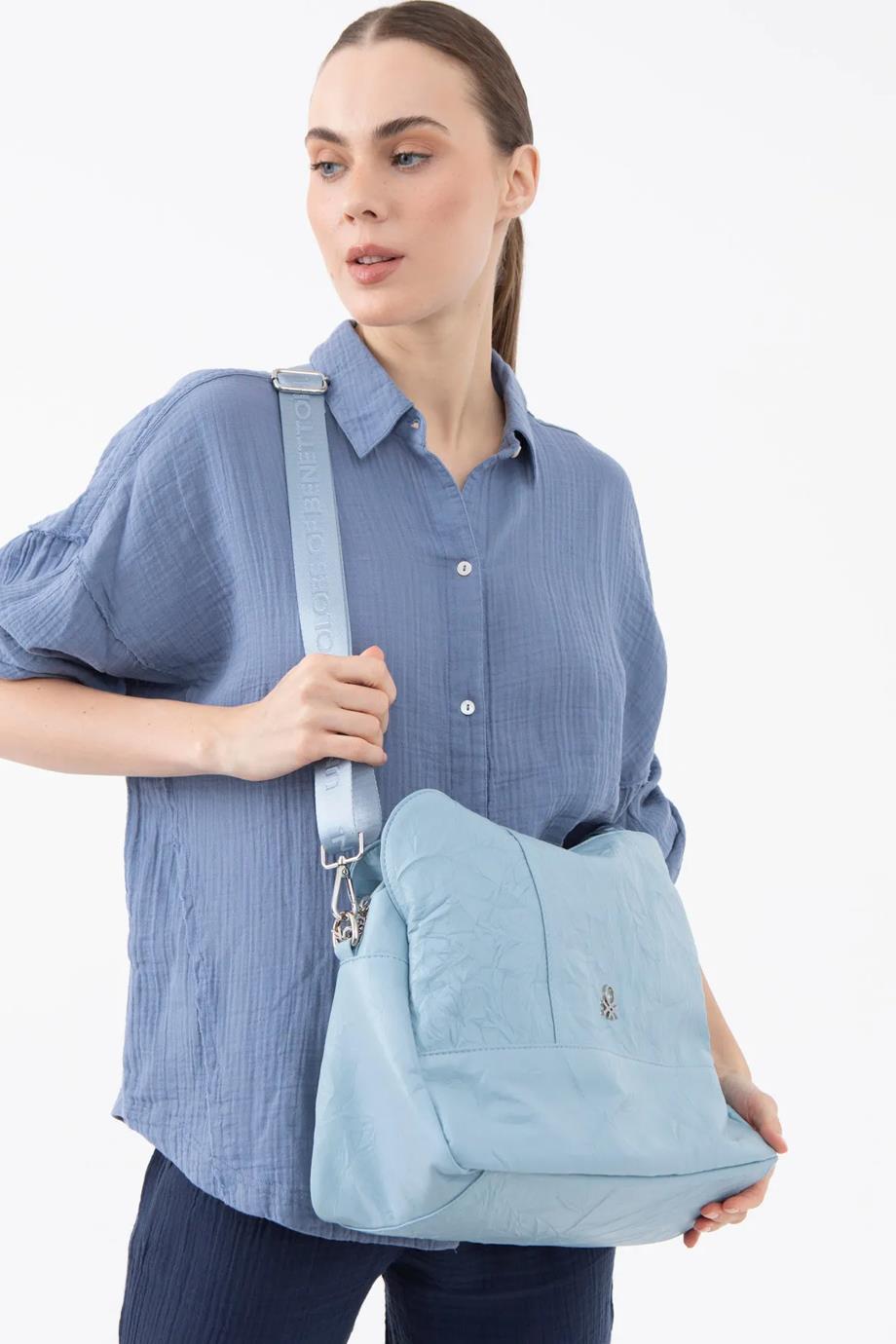 BENETTON-ST DERİ1474-2Y5 BENETTON ÇANTAMAVİ