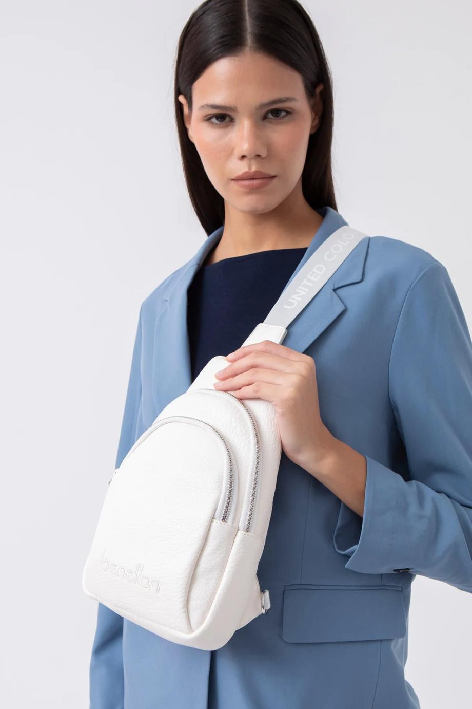 BENETTON-ST DERİ1478-2Y5 BENETTON ÇANTABEYAZ