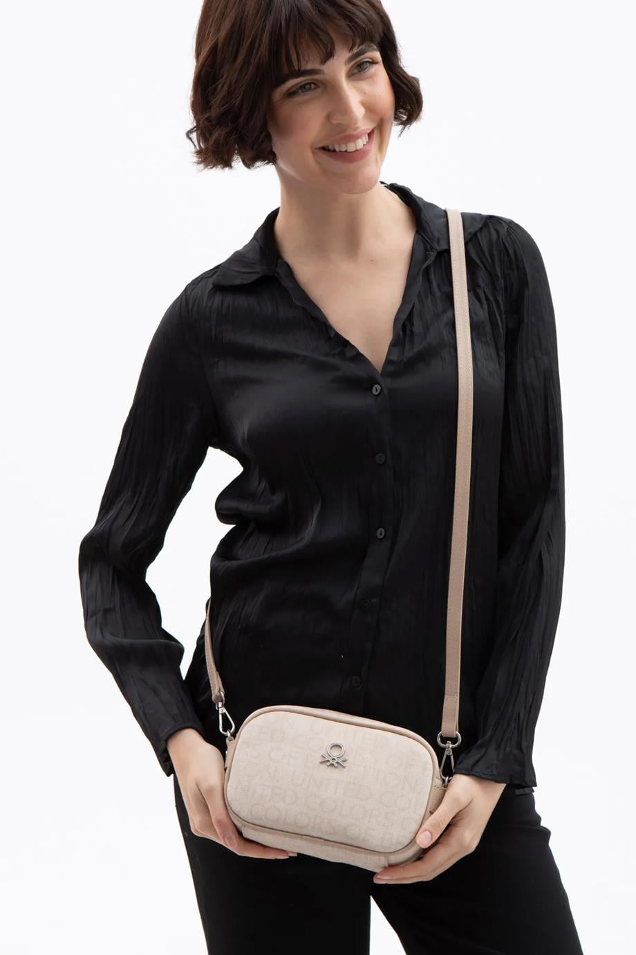 BENETTON-ST DERİ1537-2Y5 BENETTON ÇANTABEJ