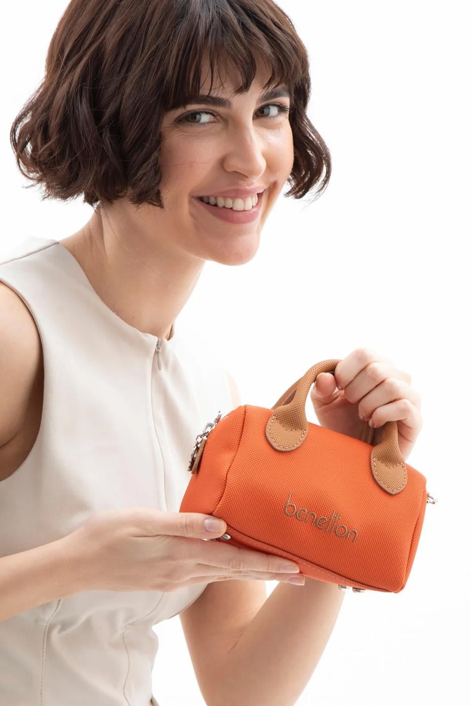 BENETTON-ST DERİ1593-2Y5 BENETTON ÇANTATURUNCU CAMEL