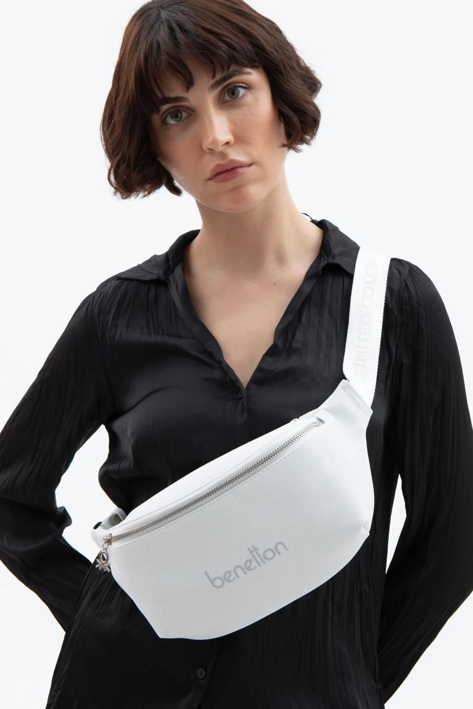 BENETTON-ST DERİ1606-2Y5 BENETTON ÇANTABEYAZ