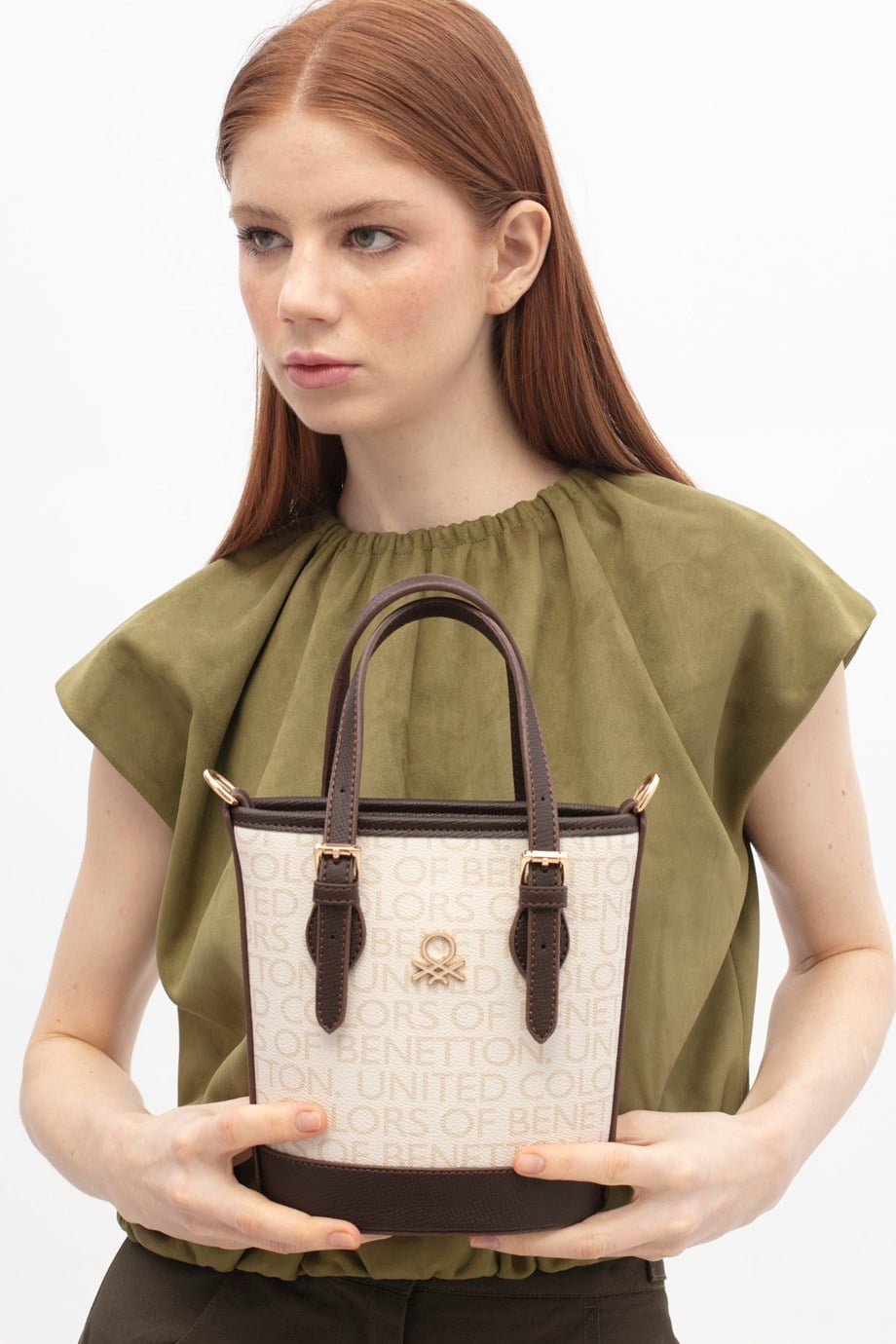 BENETTON-ST DERİ1761-2Y6 BENETTON ÇANTA-BEJ KAHVE