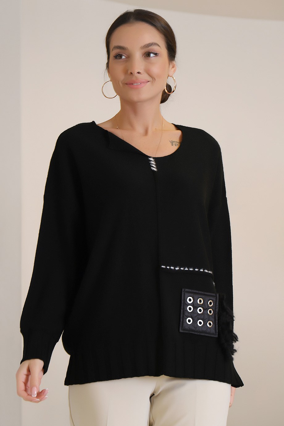 BZT-0056-2K3 BIZE FASHION KAZAKSİYAH
