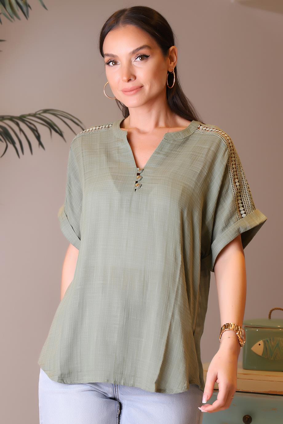 CAMELİA063-2Y4 ELLA CAMELIA BLUZHAKİ