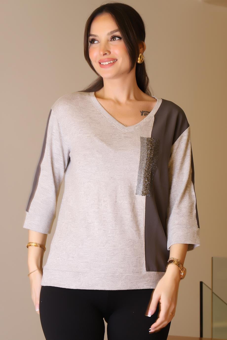 DAİDO00726-2K5 DAİDO TSHIRTGRİ MELANJ