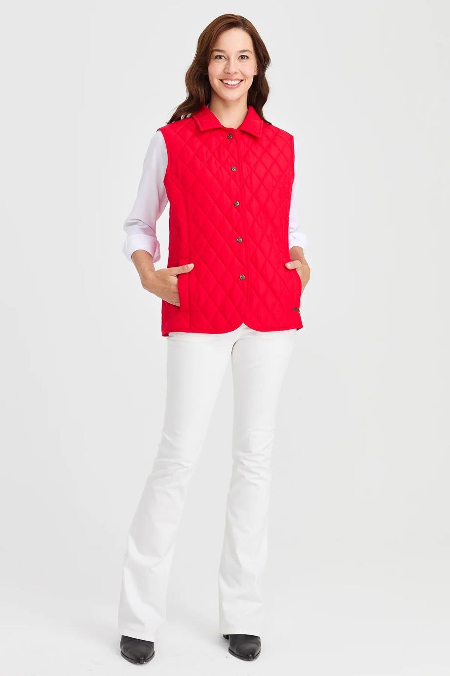 DESEN21437-2K5 DESEN YELEKKIRMIZI