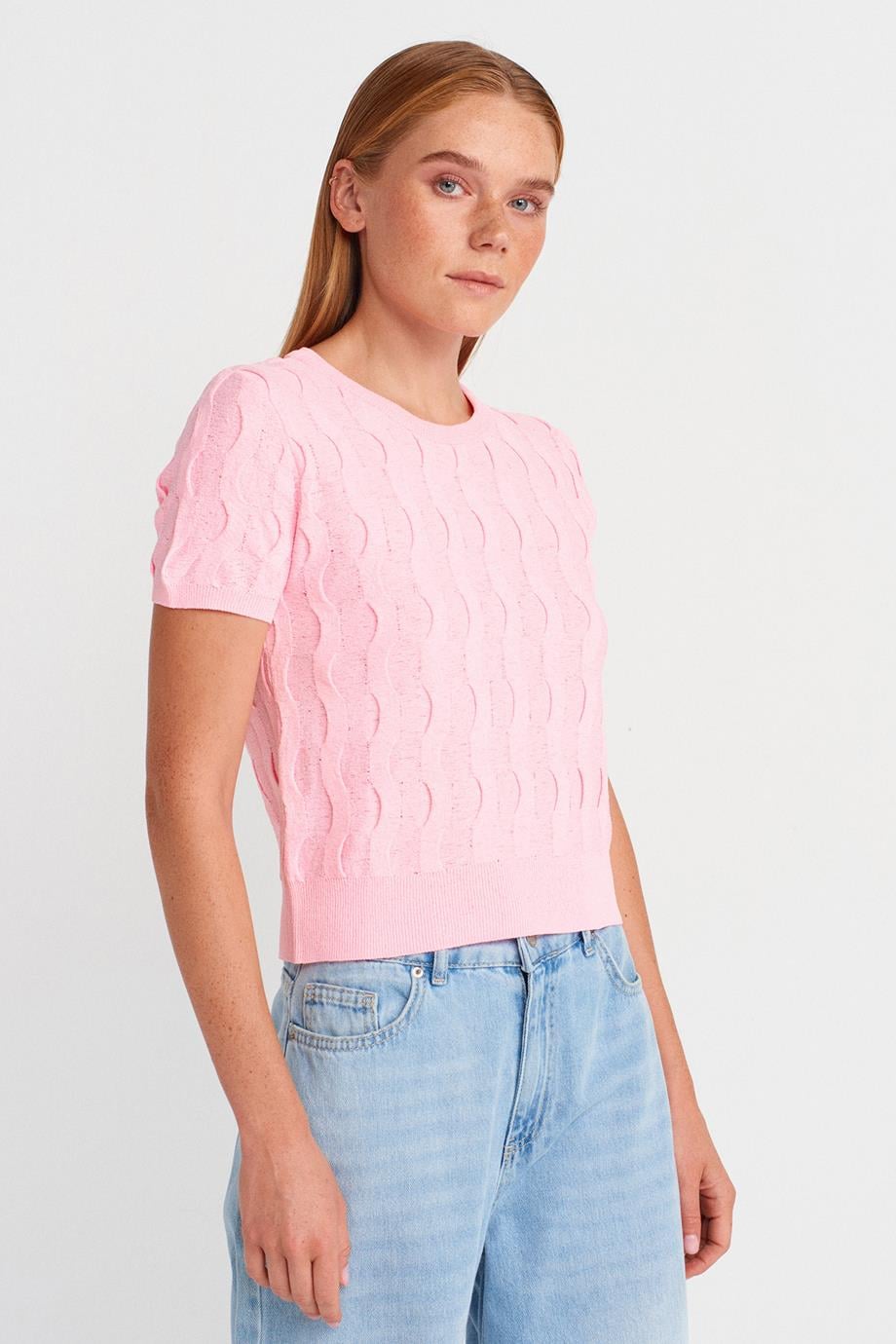 DİLVİN10788-2Y6 DİLVİN TRİKO-PEMBE