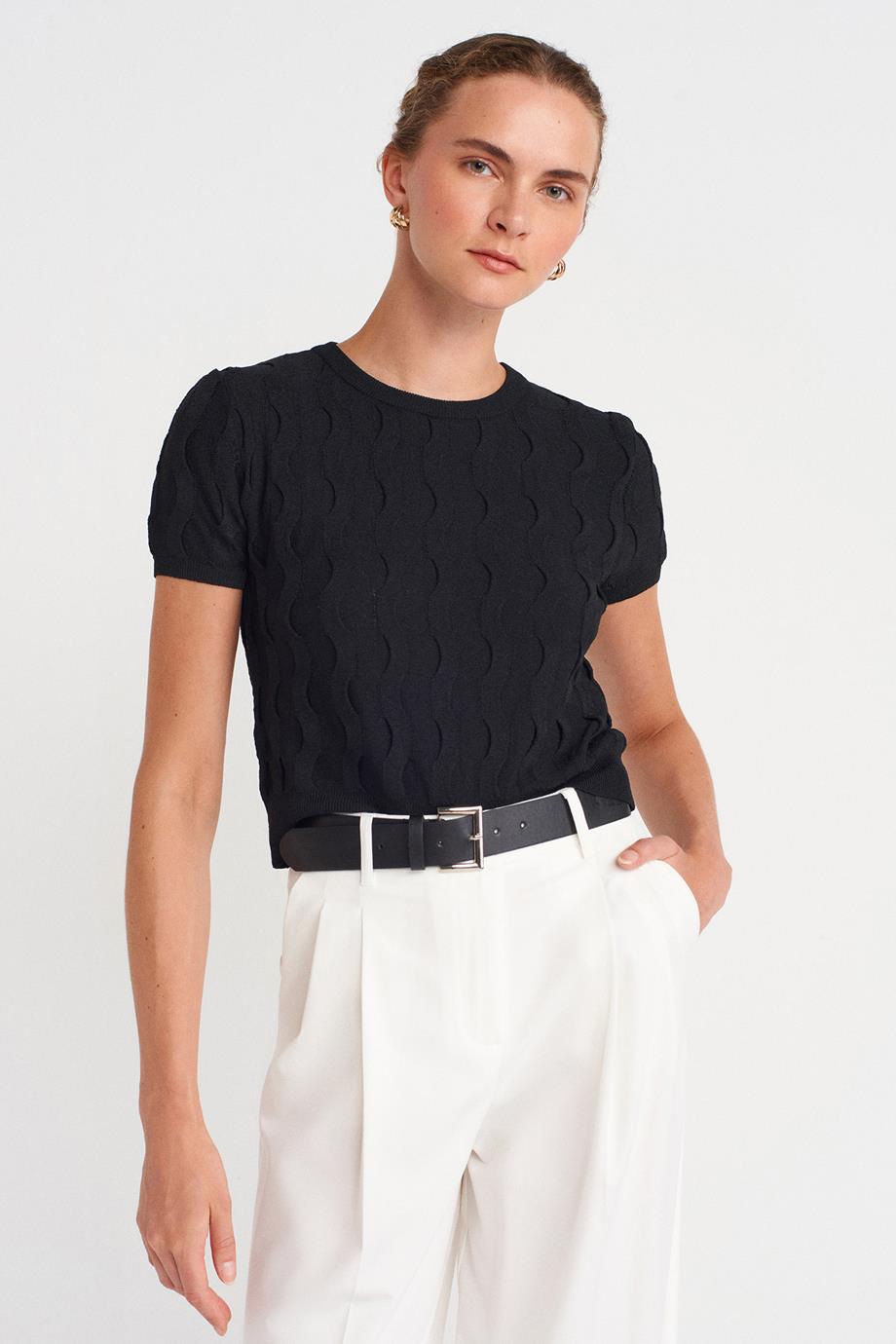 DİLVİN10788-2Y6 DİLVİN TRİKO-SİYAH