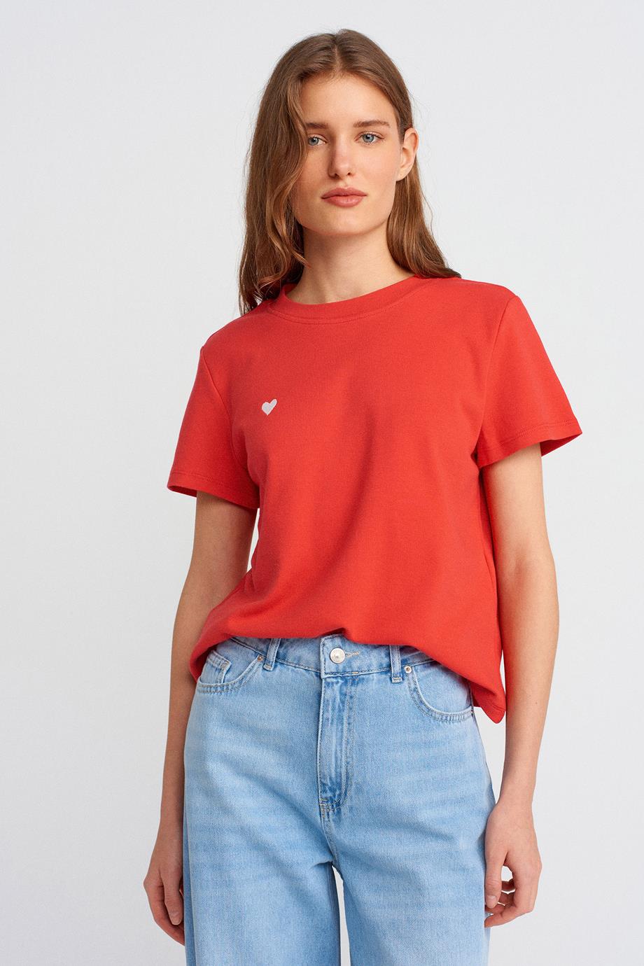 DİLVİN30584-2Y5 DİLVİN T-SHIRTKIRMIZI