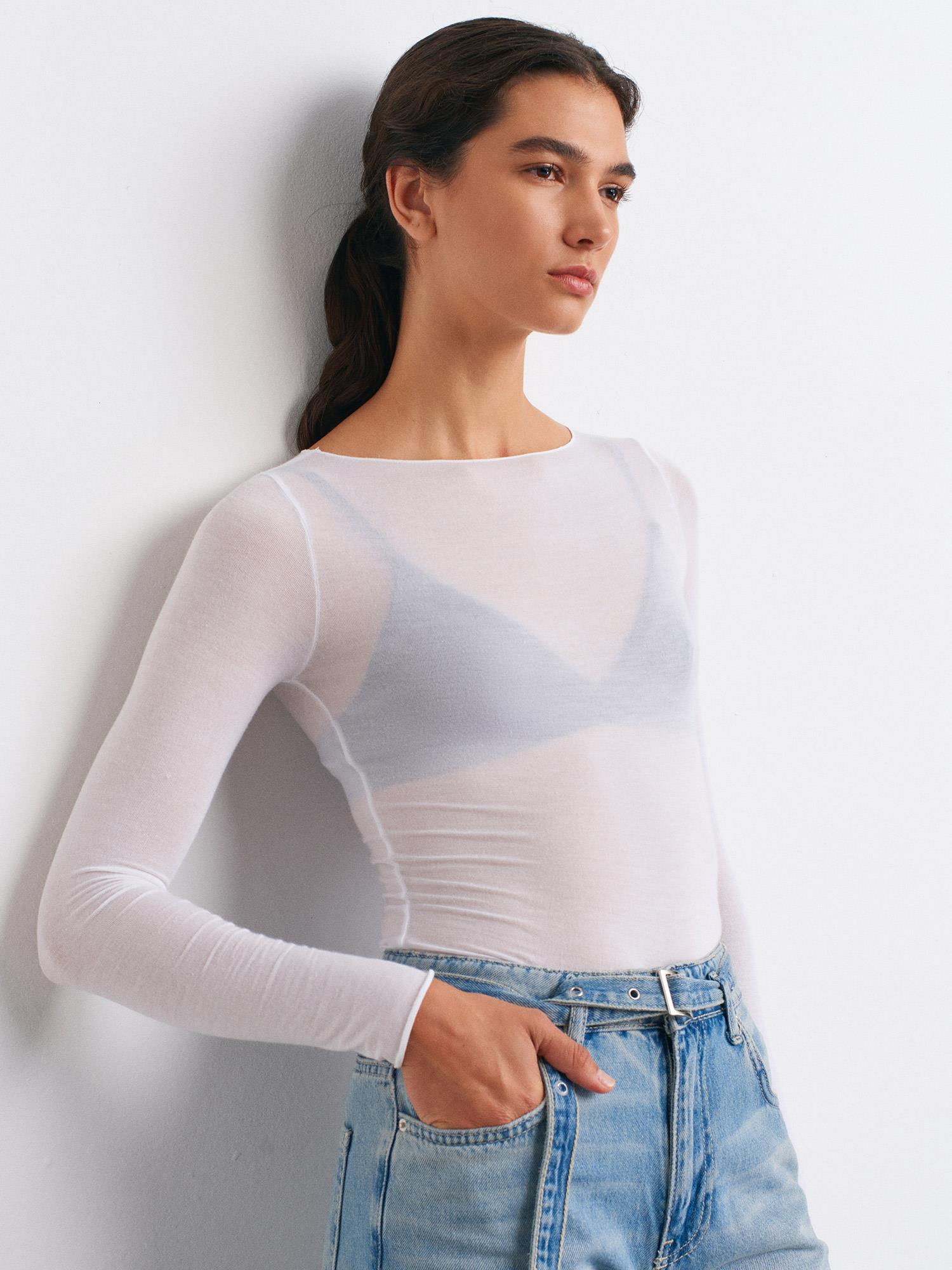 DİLVİN32122-2K6 DİLVİN BLUZBEYAZ