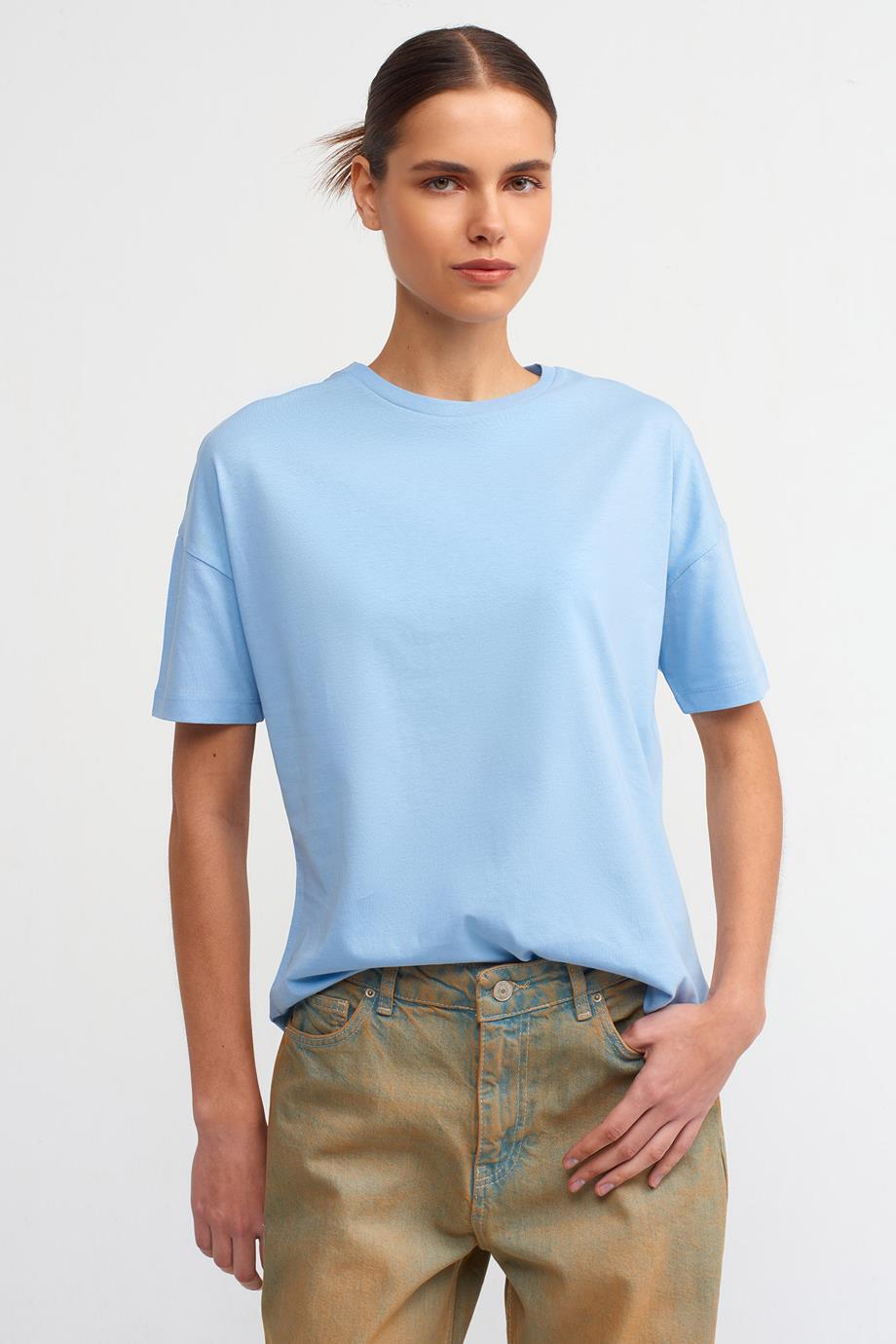 DİLVİN3683-2Y5 DİLVİN T-SHIRTMAVİ