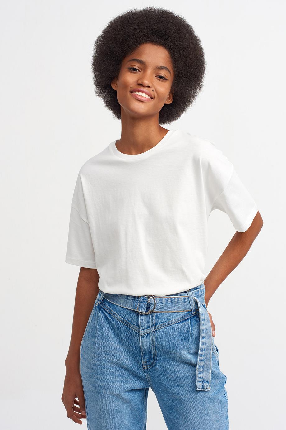 DİLVİN3683-2Y6 DİLVİN TSHIRT-EKRU