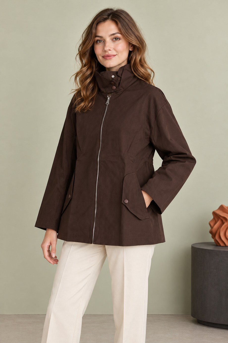 EFİL7734-2K7 EFİL PARKA-KAHVE