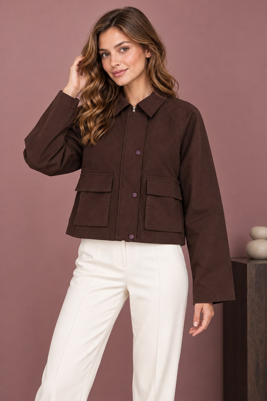 EFİL7742-2K7 EFİL TRENCH-KAHVE