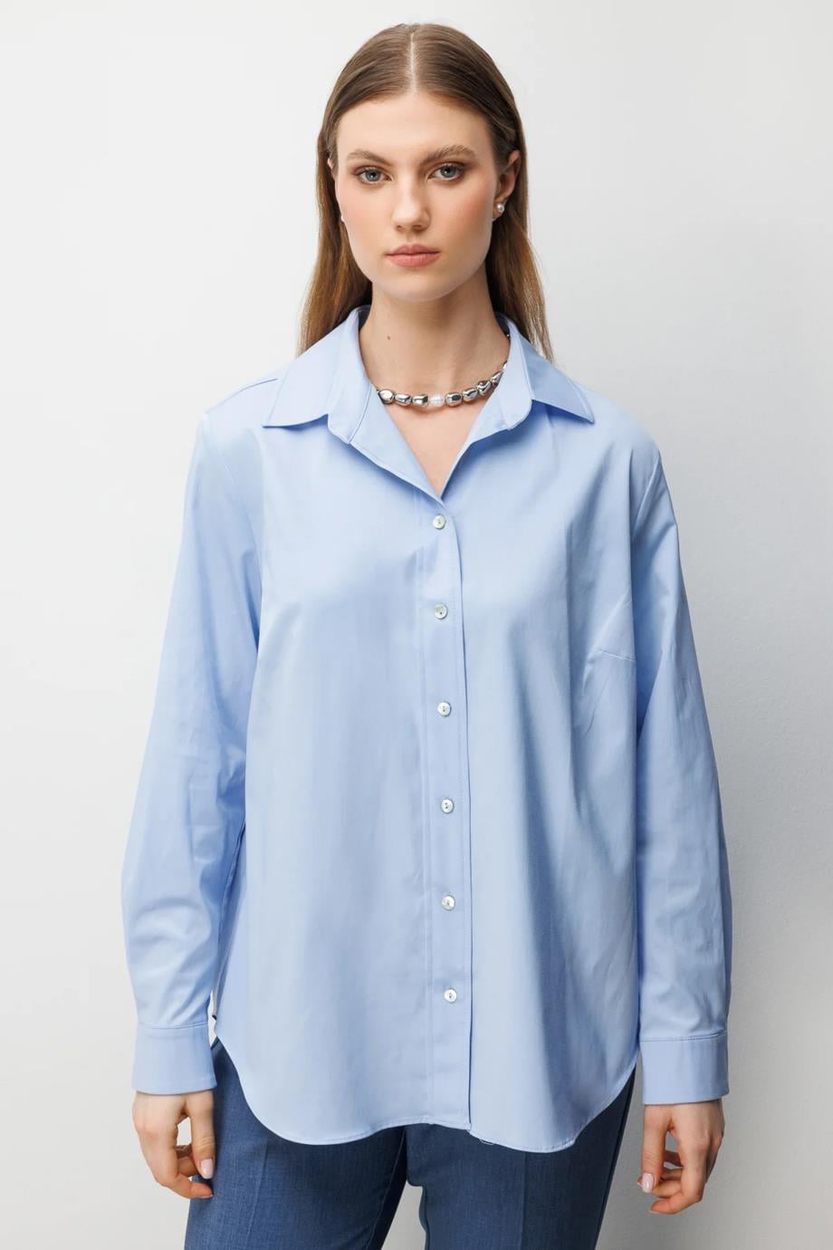 EKOL2560-2Y6 EKOL BLUZ-MAVİ