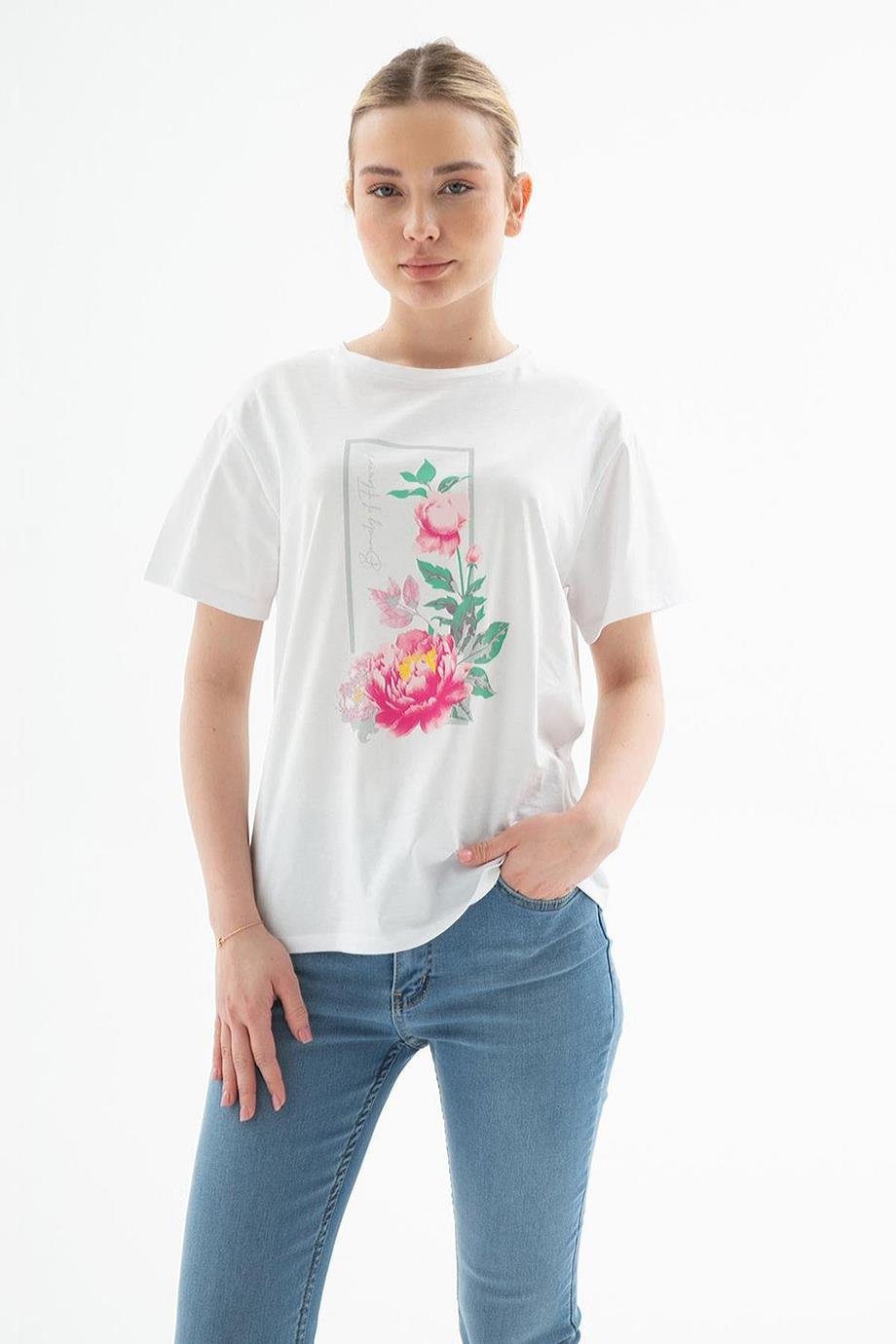 FASHİON FRİENDS0122-2Y5  F.FRIENDS T-SHIRTBEYAZ