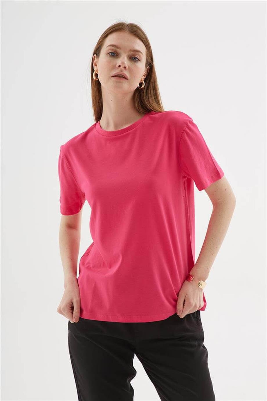 FASHİON FRİENDS0131-2Y5  F.FRIENDS T-SHIRTFUŞYA