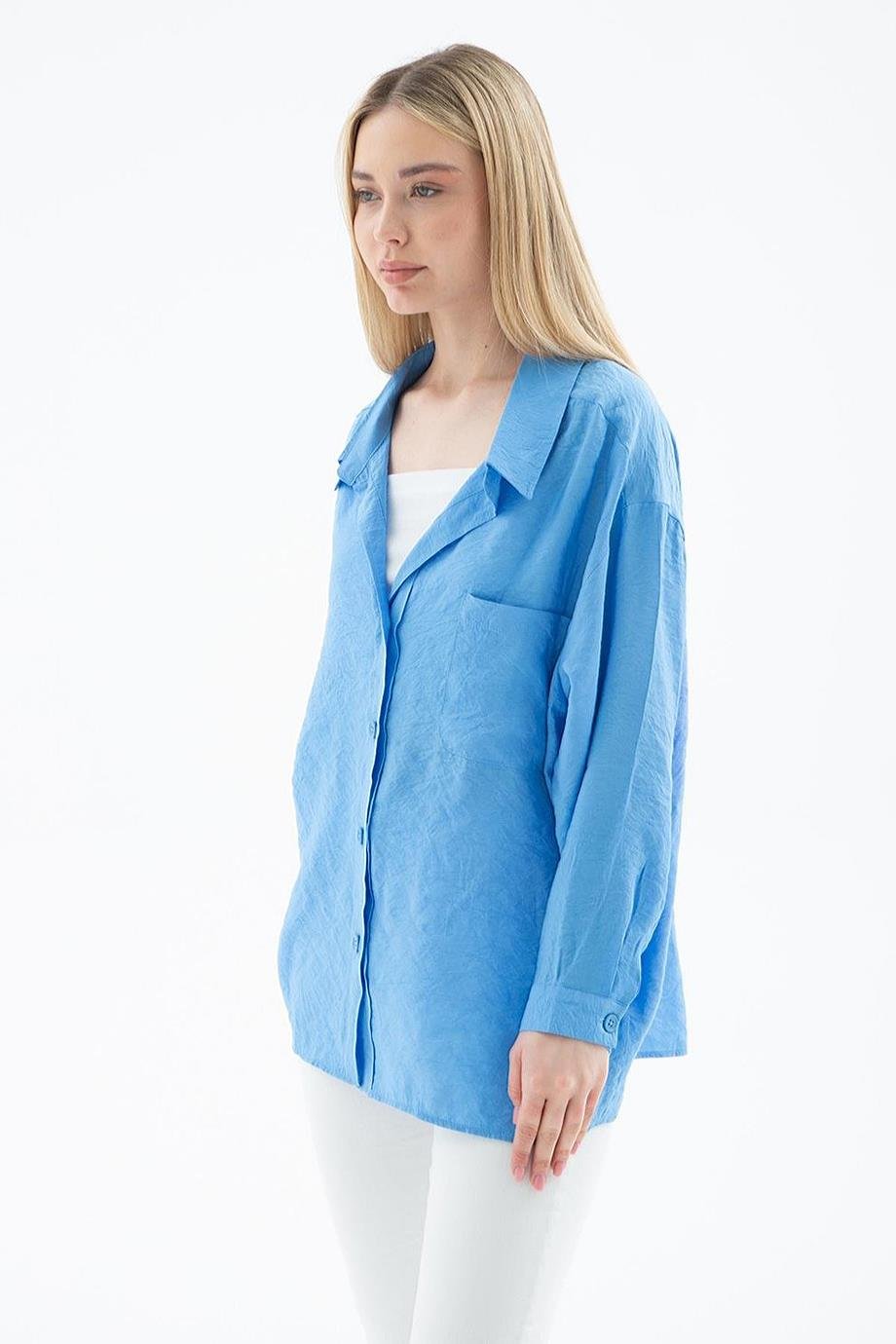 FASHİON FRİENDS0571-2Y5 F.FRIENDS GÖMLEKMAVİ