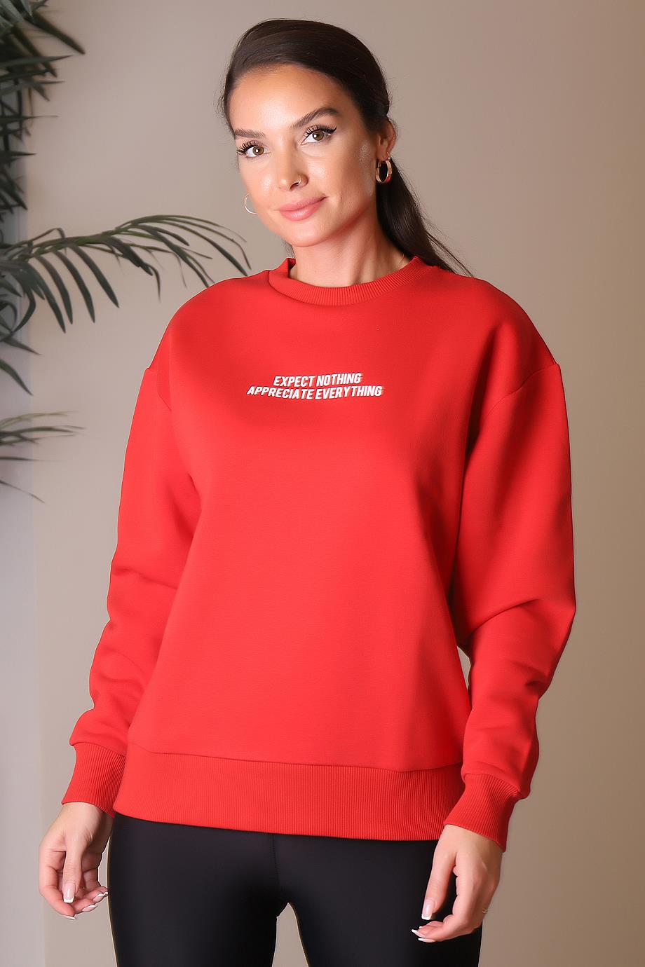 FASHİON FRİENDS0842-2K4 F.FRIENDS SWEATKIRMIZI