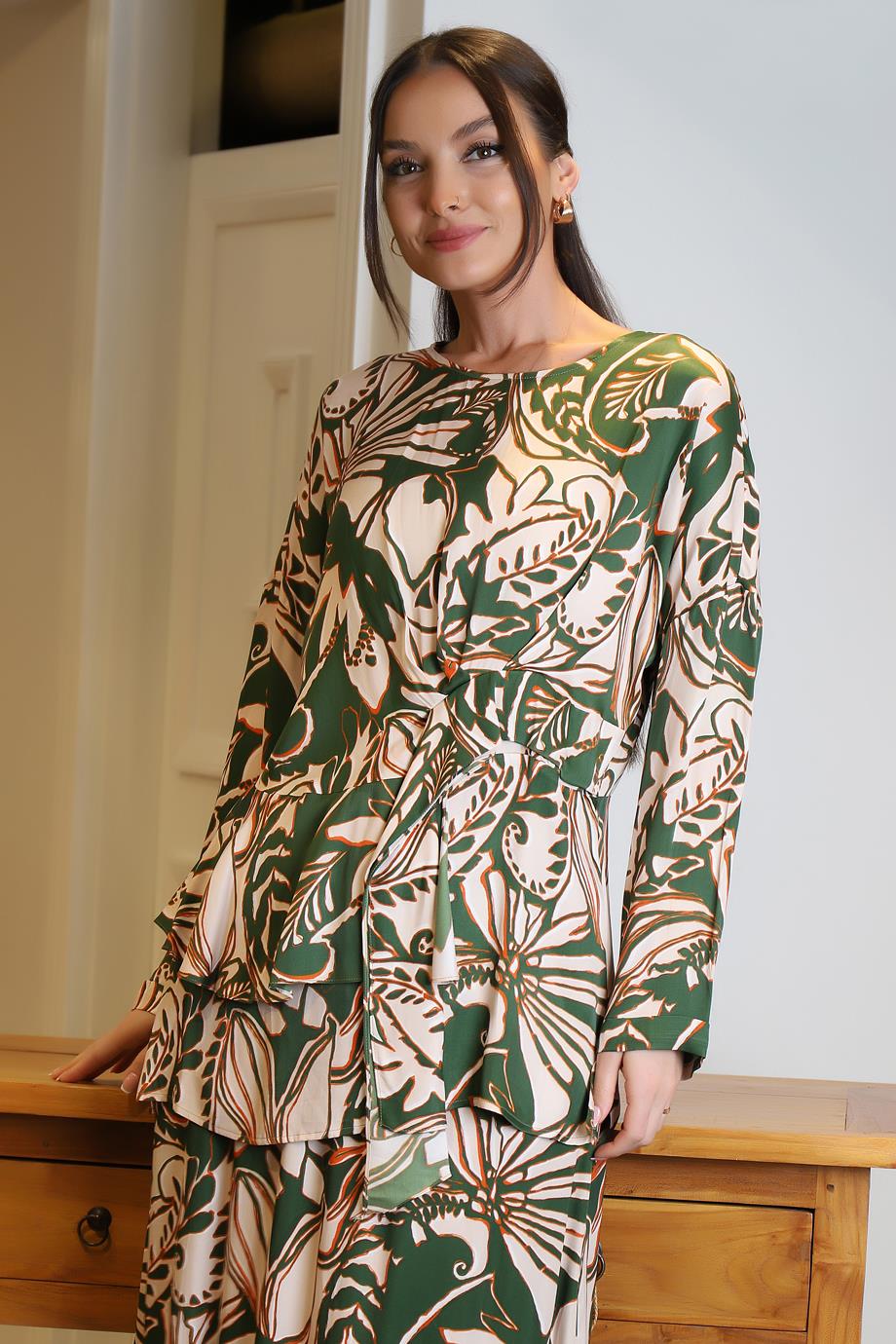 HUKKA4015-2Y4 HUKKA BLUZDESENLİ