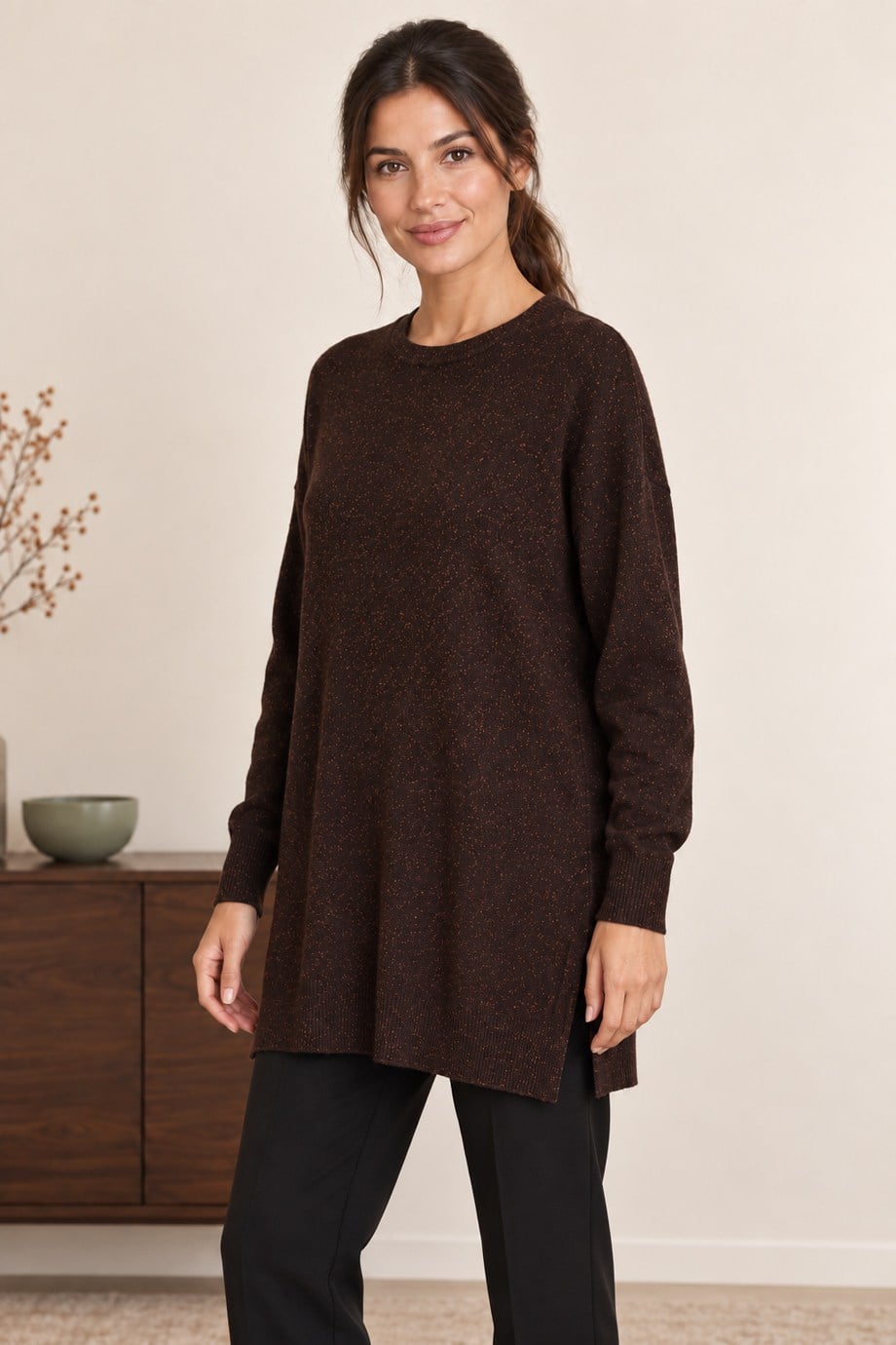 İKOLLKadın Kahve Tunik 33827-2K7